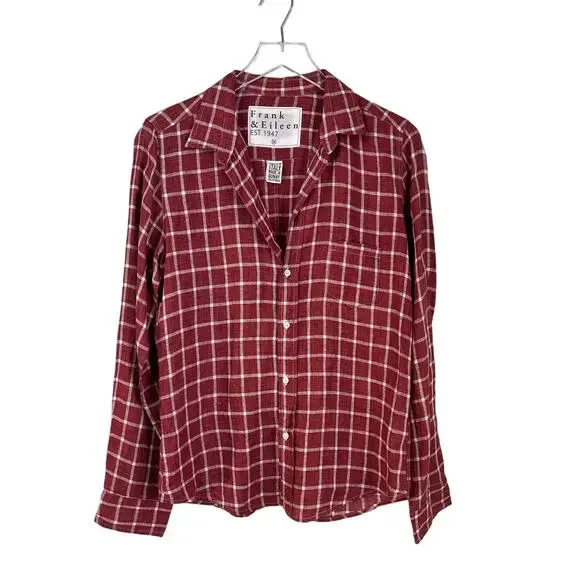 Frank & Eileen Red Plaid Blouse - Picture 1 of 6
